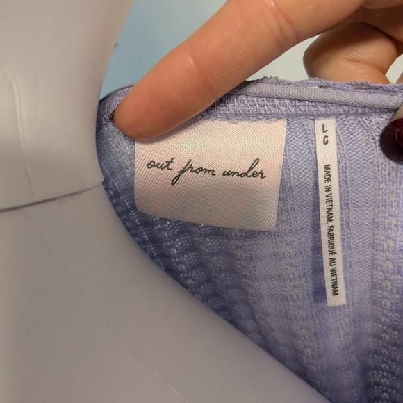 Out From Under Light Purple Soft Button Down Loungewear Top Size L - Picture 3 of 4